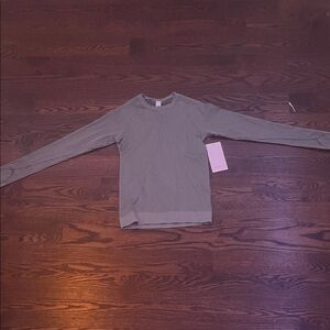 lululemon athletica Kids Green Striped Long Sleeve Tee